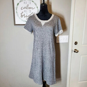GAP Women's Size Medium Two-Tone Gray T-Shirt Dress